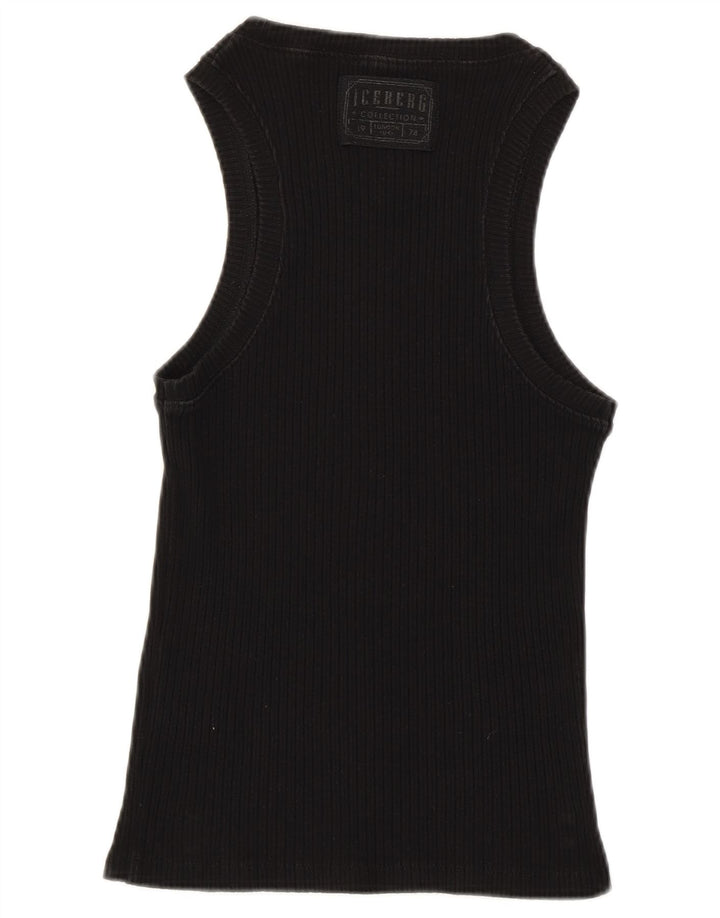 ICEBERG Vest Vest Top IT 42 Medium Negru Bumbac