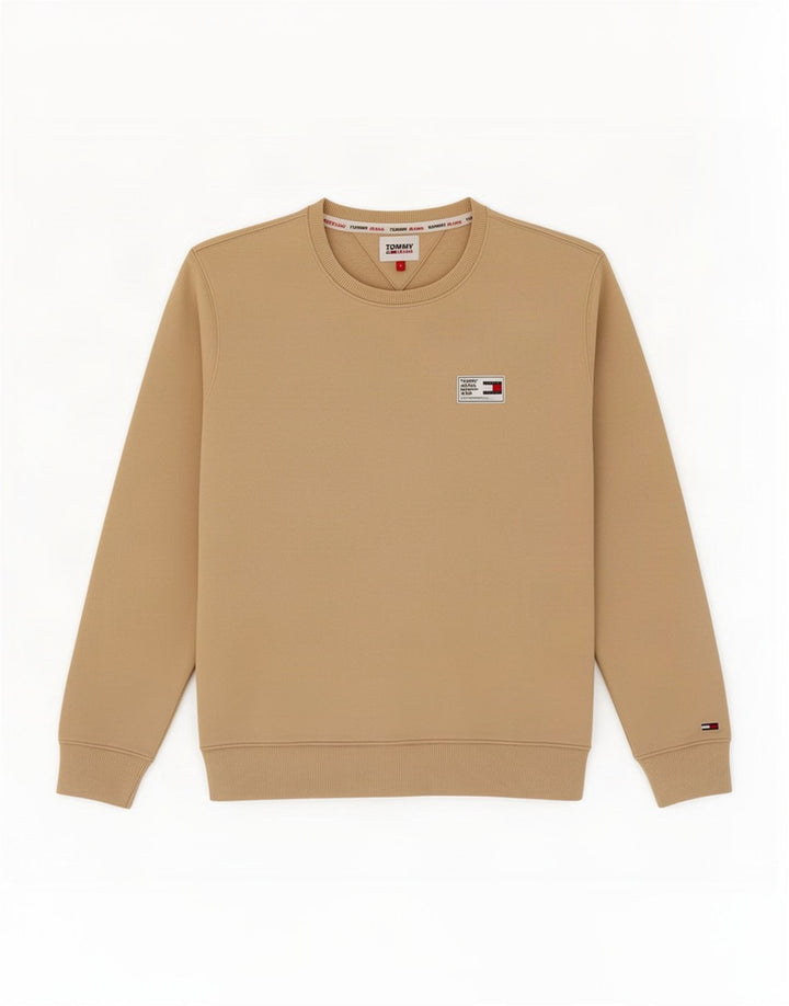 Hanorac pentru bărbați Tommy Hilfiger Pulover mic, bej, bumbac