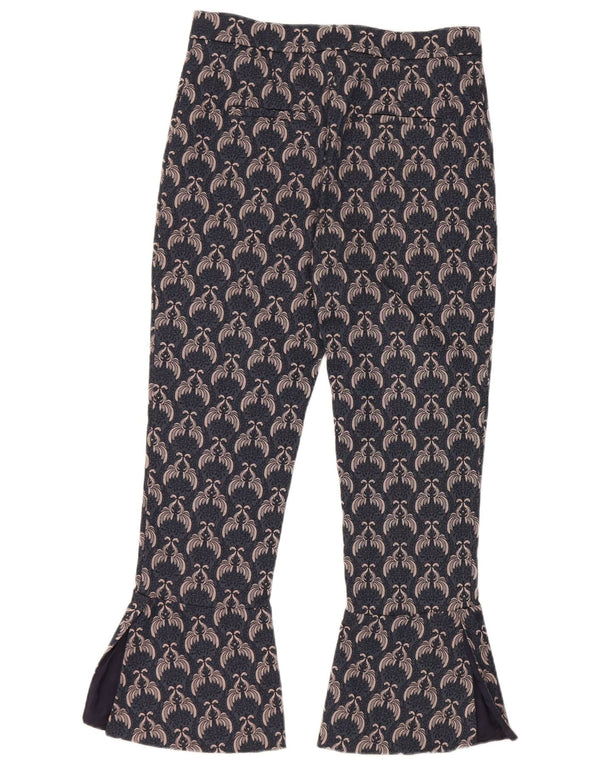 Pantaloni tăiați cu grafic pentru femei Pinko UK 10 Small W28 L24 Bleumarin