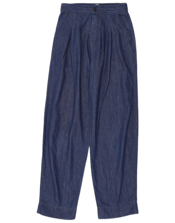 Pantaloni casual Topshop pentru femei cu talie înaltă, cu croiala lejeră, UK 8 Mici W26 L31 Albastru