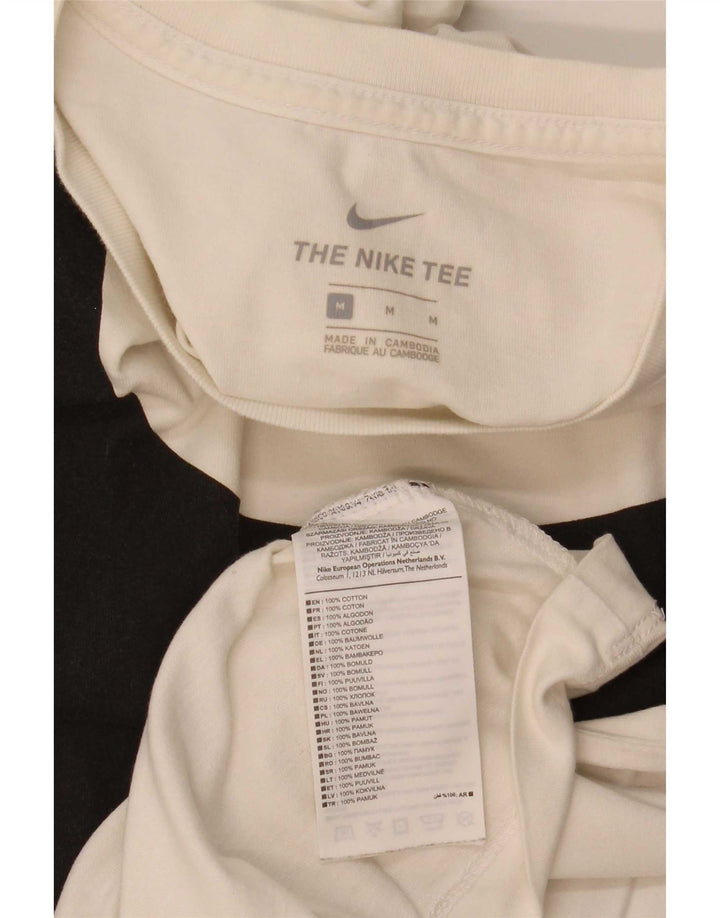 Tricou grafic Nike pentru bărbați Top mediu din bumbac alb