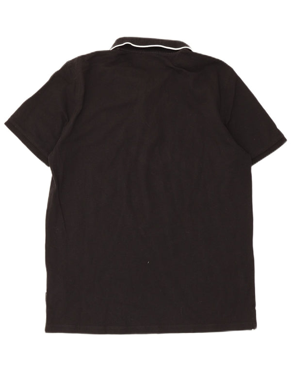 Tricou polo pentru bărbați Liu Jo, bumbac mediu negru