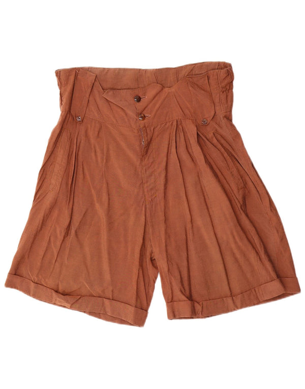 Pantaloni scurți casual vintage cu talie înaltă pentru femei IT 42 Medium W24 maro