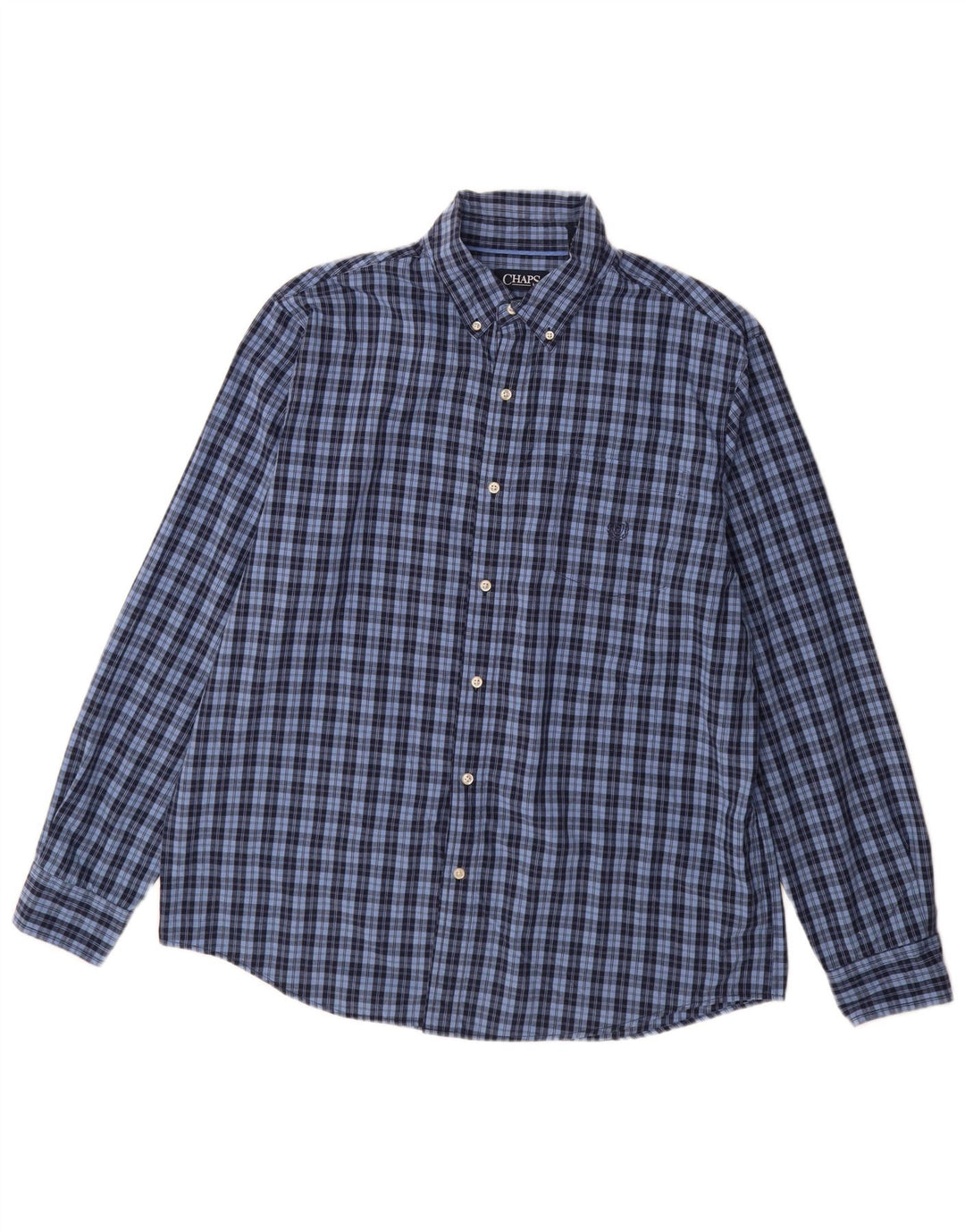 Cămașă pentru bărbați Chaps Easy Care XL Blue Check Bumbac