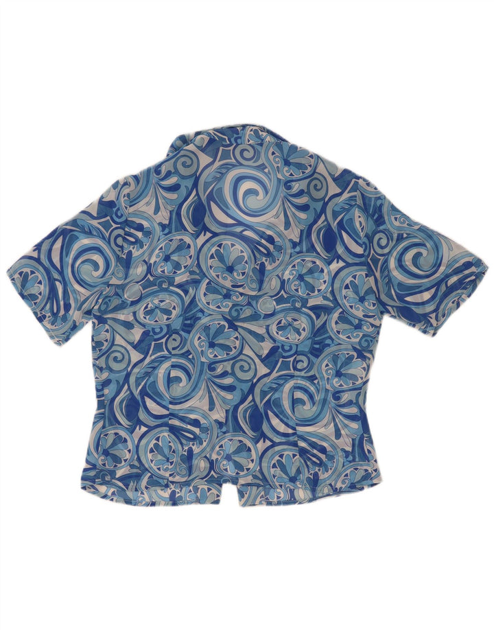 Bluză cămașă cu mânecă scurtă pentru femei Marronetto IT 44 Medium Blue Paisley