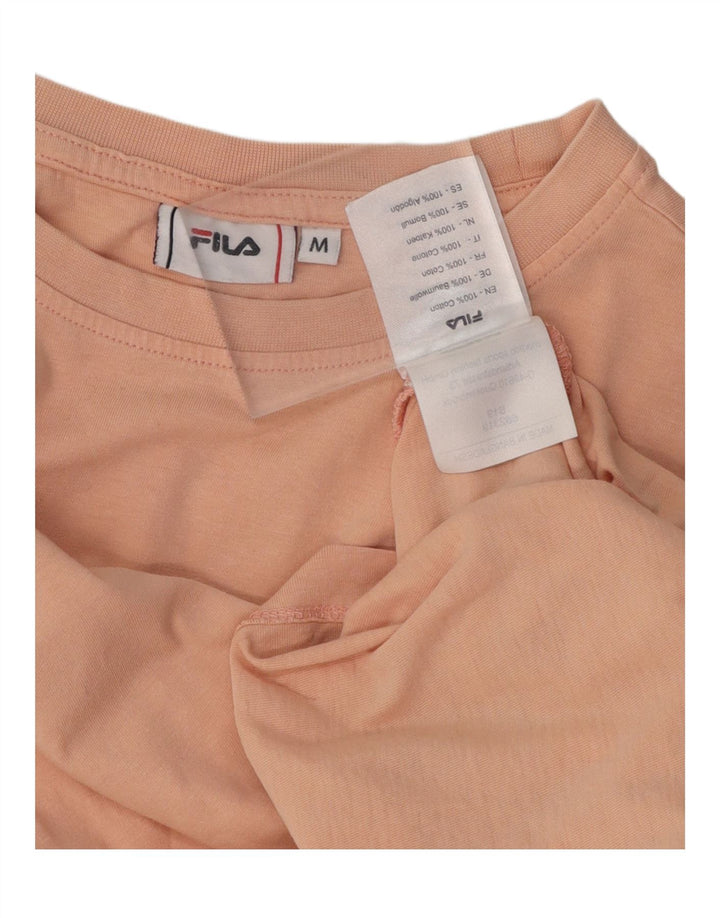 FILA Womens T-Shirt Top UK 14 Medium Pink Cotton Vintage Fila and Second-Hand Fila from Messina Hembry 