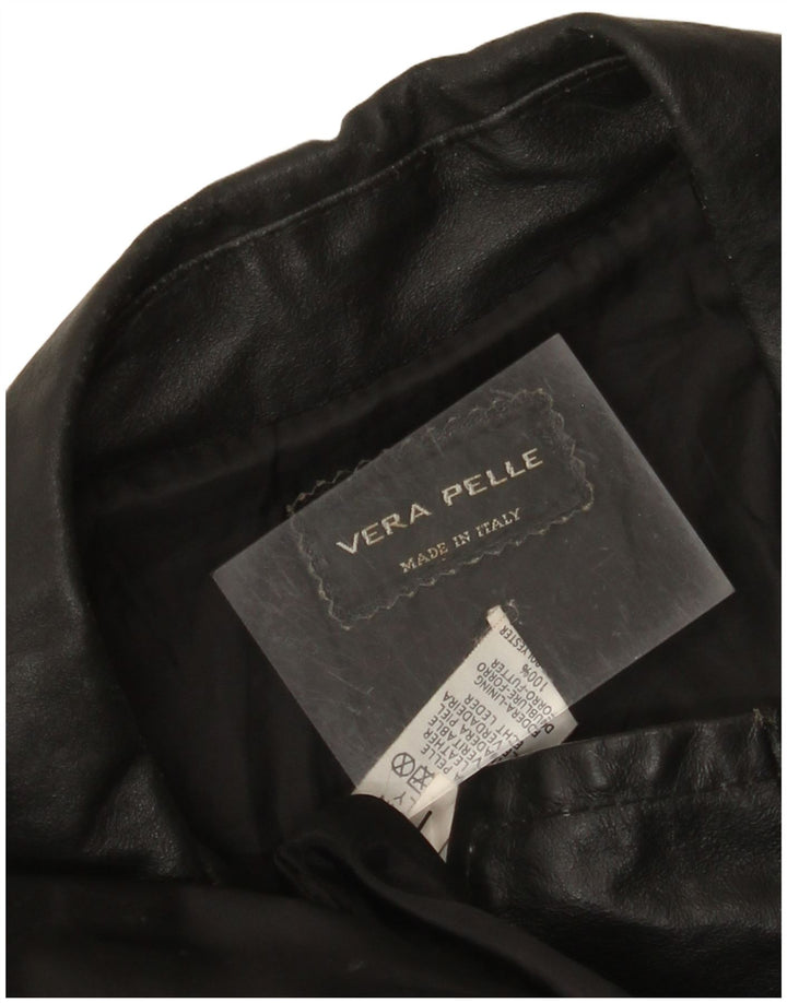 Jachetă de piele pentru bărbați VINTAGE UK 40, mare, neagră