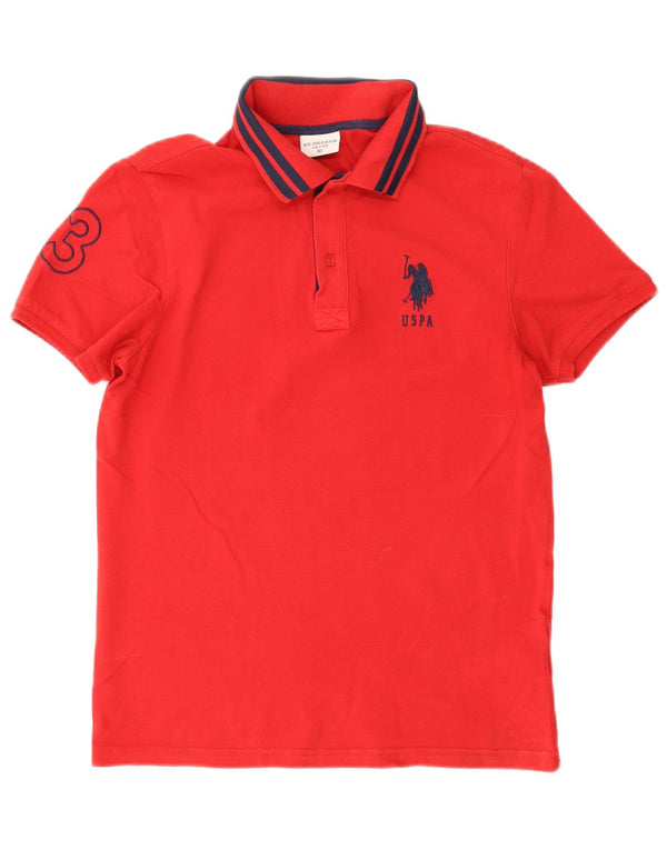 U.S. Polo Assn. Tricou polo cu grafică pentru bărbați XS bumbac roșu