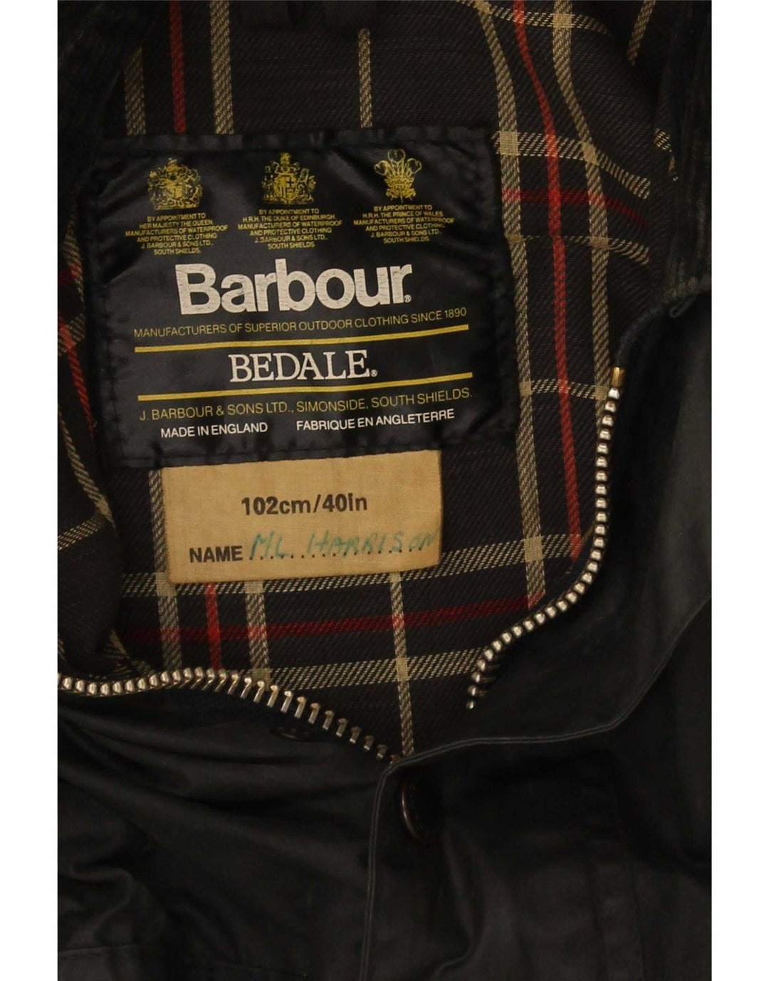 Jachetă Barbour Bedale pentru bărbați din bumbac cerat, mărimea 40, neagră medie