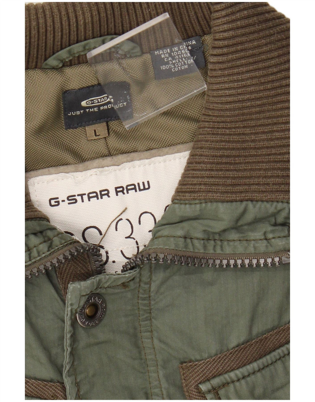 Jachetă pentru femei G-Star UK 14, mare, verde, bumbac