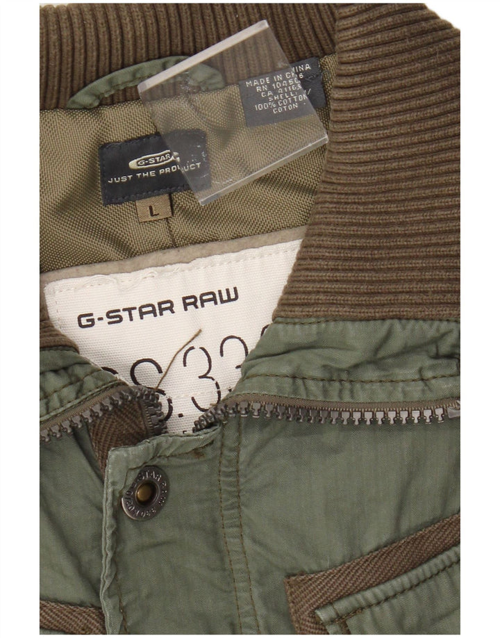 Jachetă pentru femei G-Star UK 14, mare, verde, bumbac