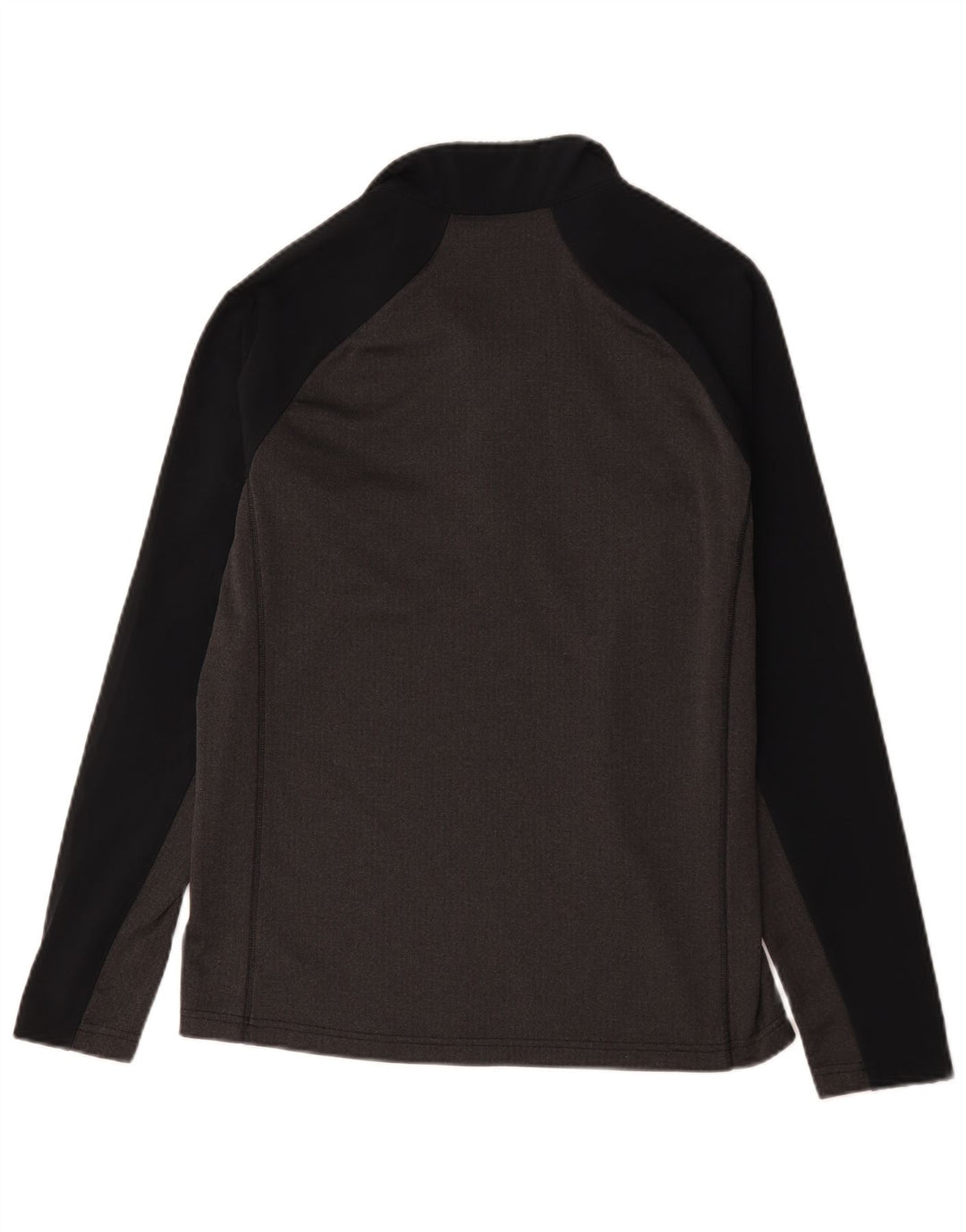 Top cu mânecă lungă Columbia, cu fermoar, gri mediu, poliester color bloc