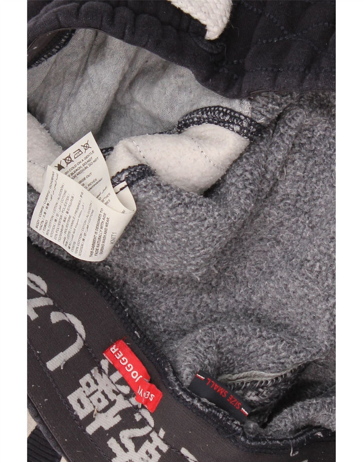 SUPERDRY Pantaloni de trening grafic pentru bărbați, mici, albastru bleumarin