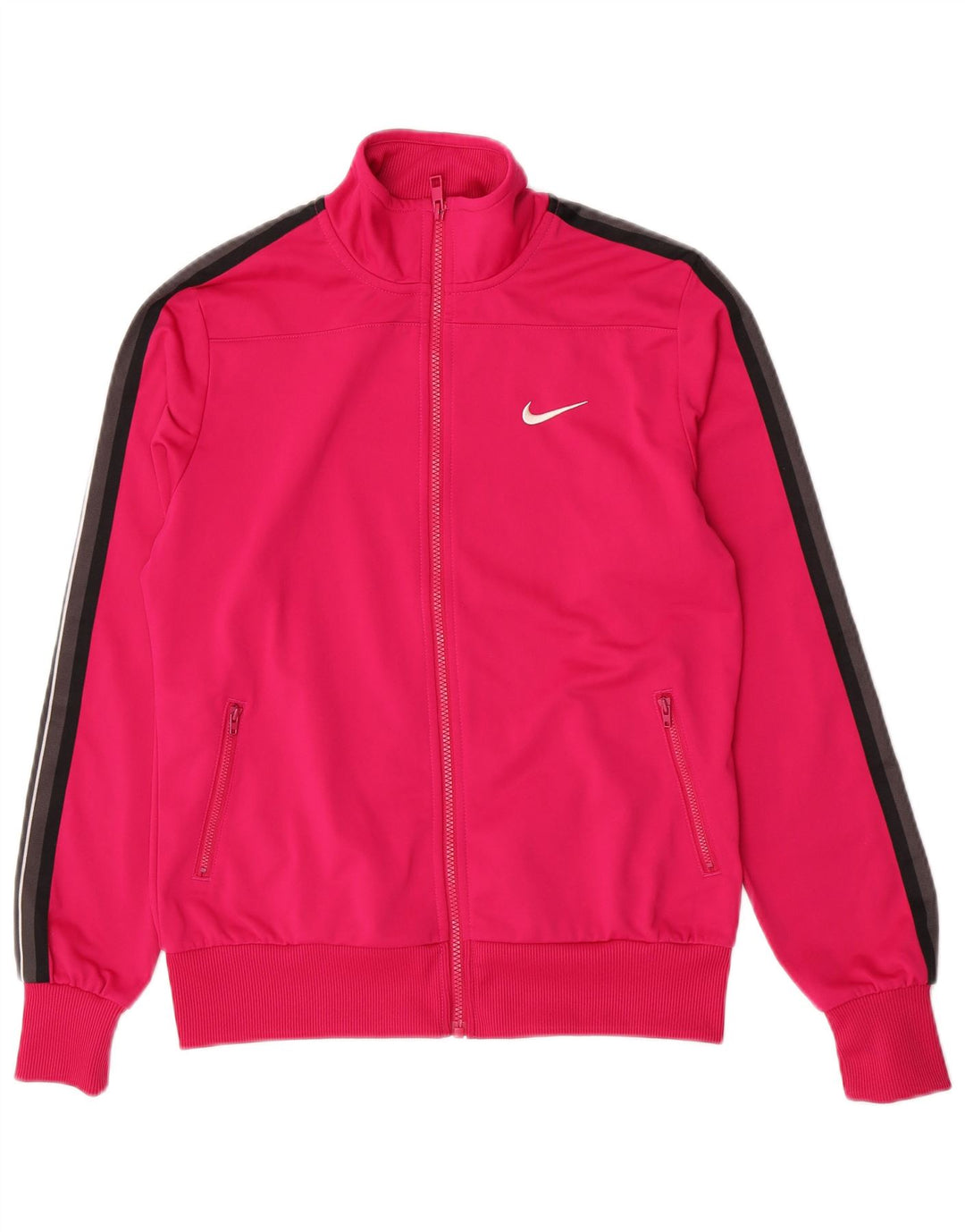 Jachetă de top pentru trening Nike pentru femei UK 14, mare, roz, poliester color bloc