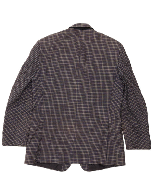 Renato Balestra Jachetă Blazer pentru bărbați cu 3 nasturi UK 38 Medium Bleumarin Check