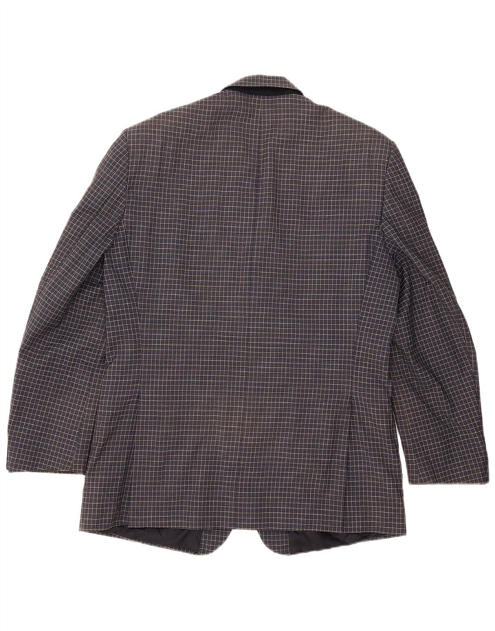 Renato Balestra Jachetă Blazer pentru bărbați cu 3 nasturi UK 38 Medium Bleumarin Check