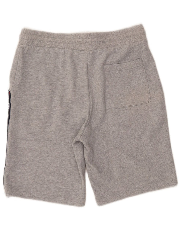 Pantaloni scurți sport grafic Tommy Hilfiger pentru bărbați, bumbac color bloc, gri mediu