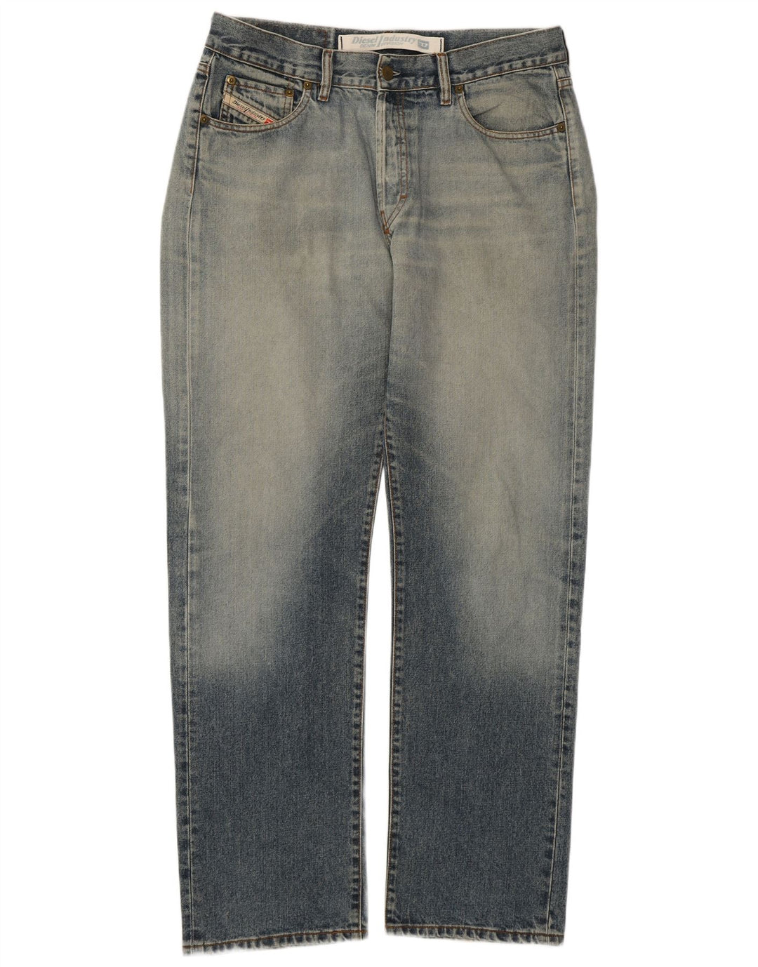 Blugi Distressed drepte pentru bărbați Diesel W34 L31 Bumbac albastru