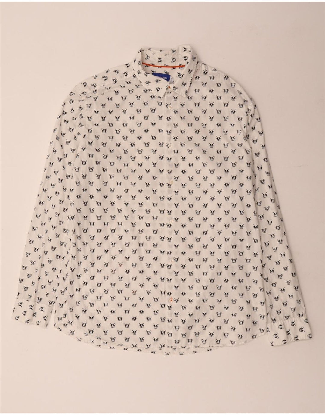 Cămașă bărbați JACK & JONES 2XL bumbac cu pete albe