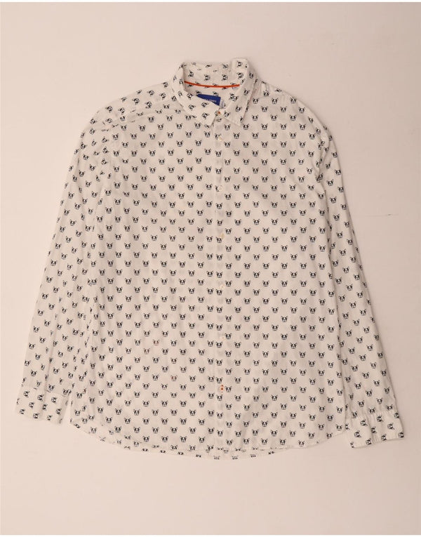 Cămașă bărbați JACK & JONES 2XL bumbac cu pete albe