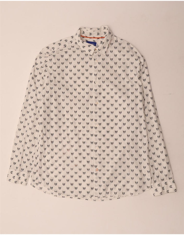 Cămașă bărbați JACK & JONES 2XL bumbac cu pete albe