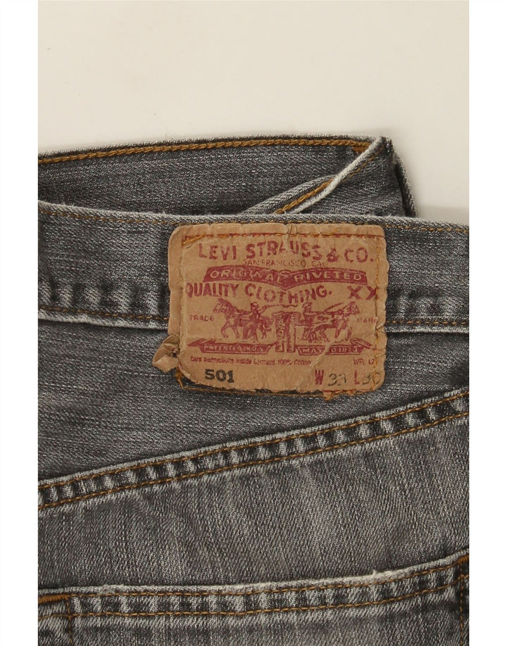 Blugi drepti pentru bărbați Levi's 501 W33 L30 gri