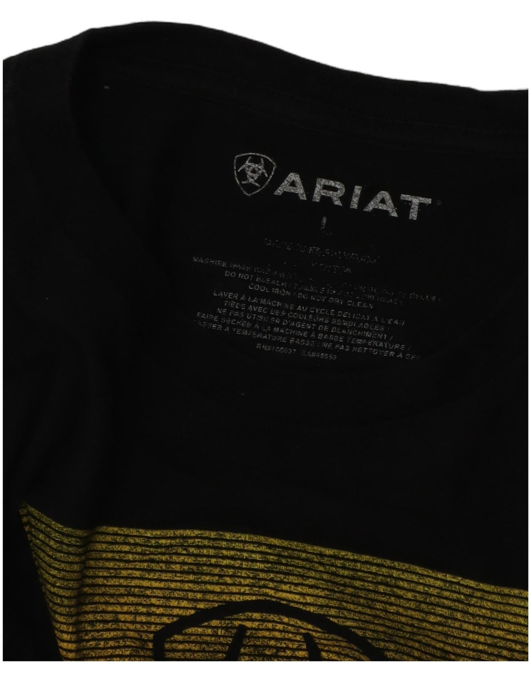 Tricou grafic pentru bărbați ARIAT Top mare din bumbac negru
