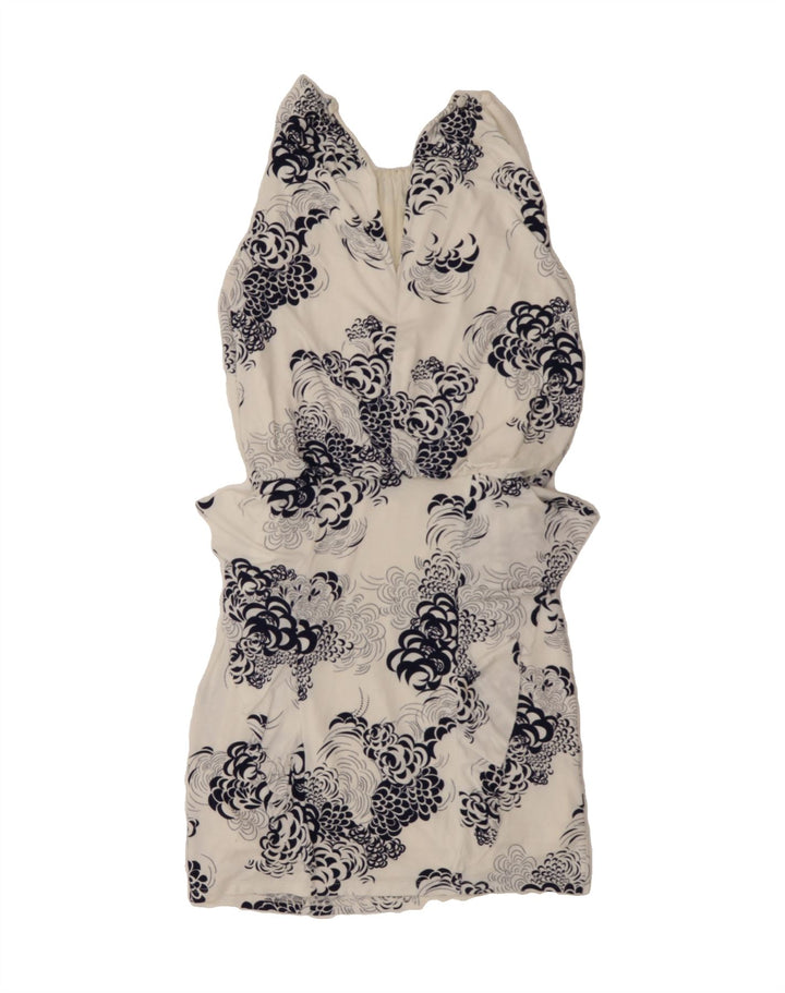 OASIS Womens Abstract Pattern Sleeveless Sheath Dress UK 10 Small White Vintage Oasis and Second-Hand Oasis from Messina Hembry 