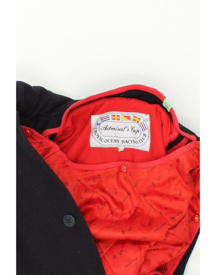 ADMIRAL Mens Overcoat IT 52 XL Navy Blue Vintage Admiral and Second-Hand Admiral from Messina Hembry 