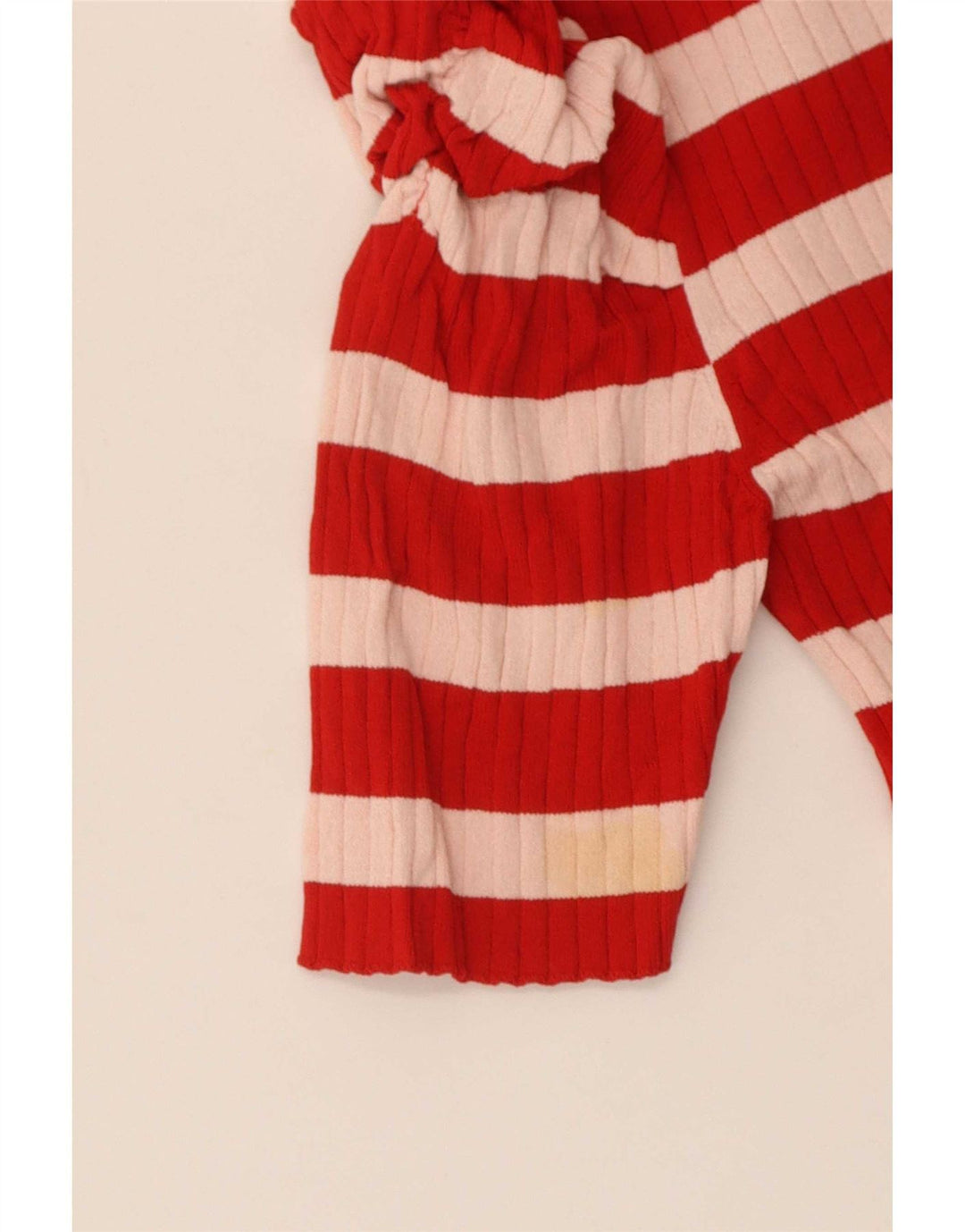 Crop Top pentru femei Zara UK 8 Small Red Striped Viscose