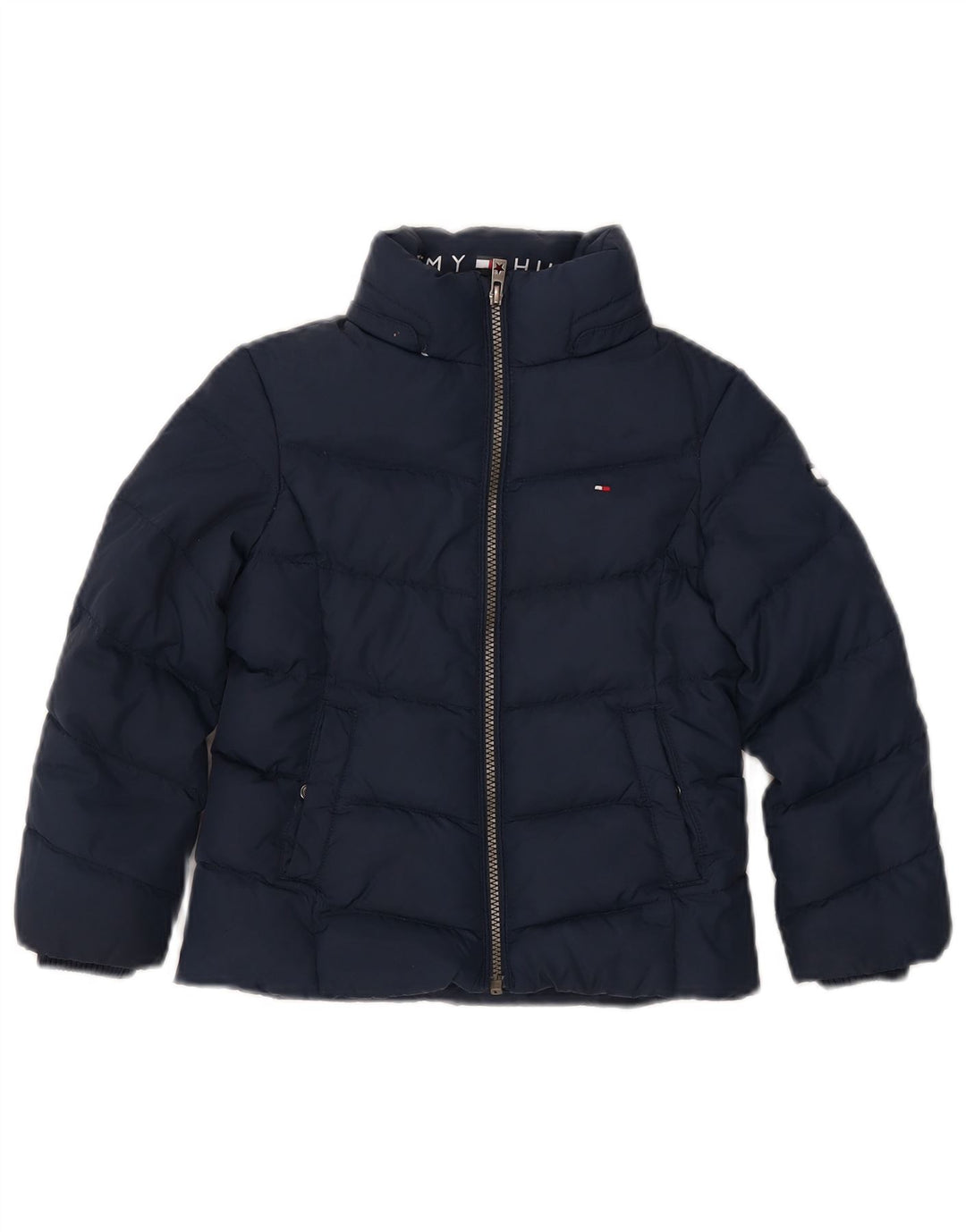 Jachetă căptușită Tommy Hilfiger pentru băieți, 5-6 ani, poliester bleumarin