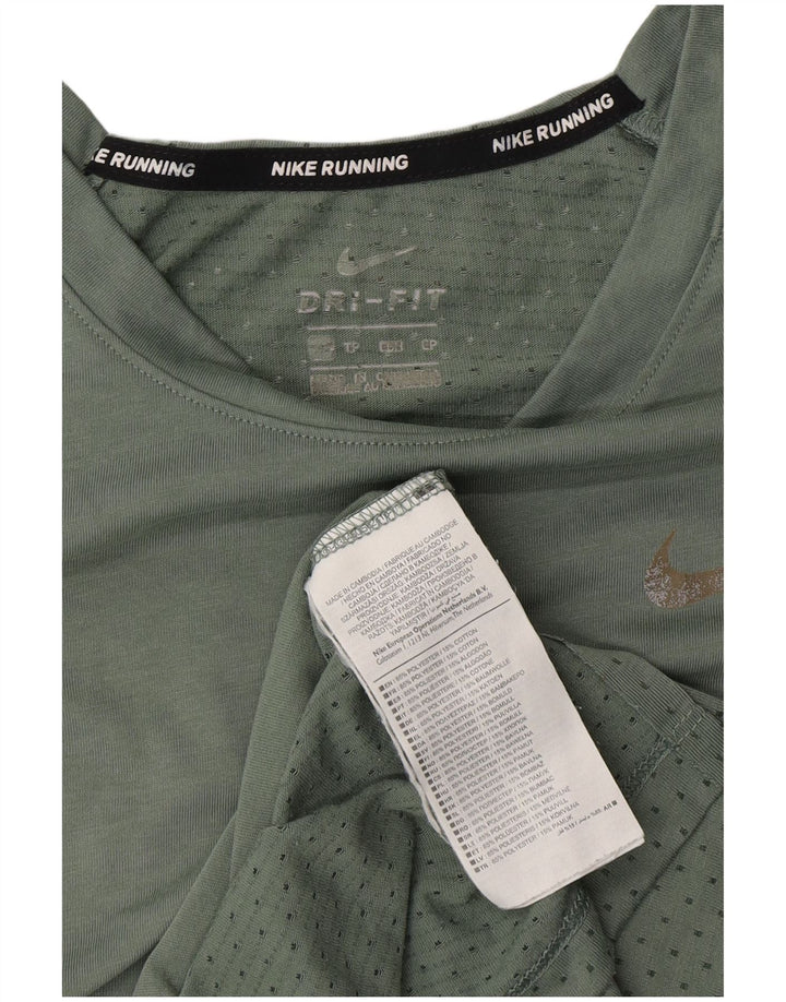 Tricou NIKE Dri Fit pentru femei Top UK 10 Poliester verde mic