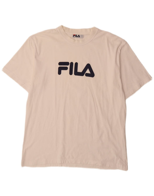 Tricou cu grafică obișnuită Fila pentru bărbați Top IT 58 2XL Bumbac alb