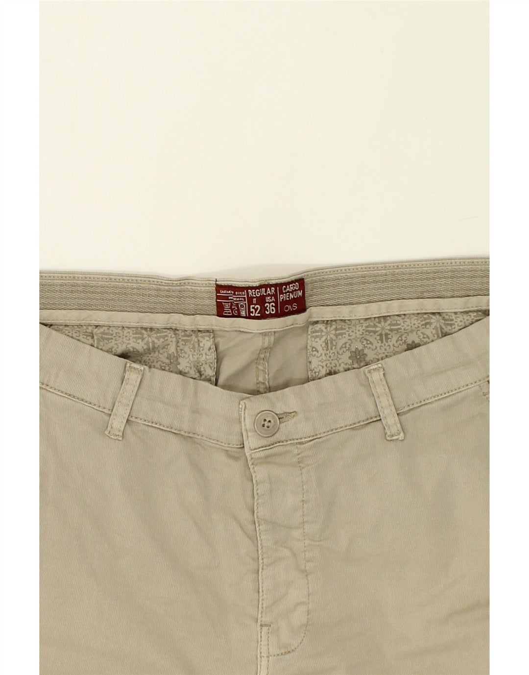 OVS Mens Regular Fit Cargo Shorts IT 52 XL W36  Beige Vintage OVS and Second-Hand OVS from Messina Hembry 