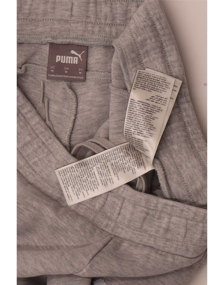 Pantaloni de trening Puma pentru bărbați, bumbac, gri mediu