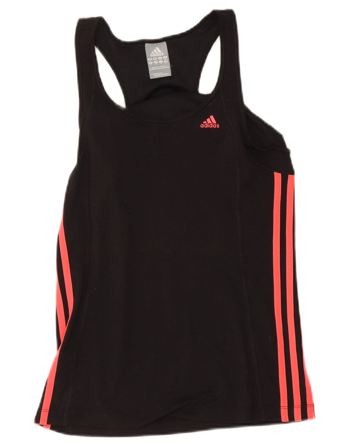 Adidas Climalite Vest Top pentru femei UK 10 Small Negru Poliester