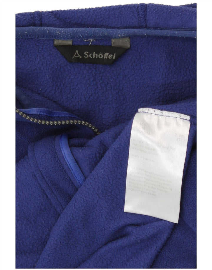 Jachetă din lână cu glugă pentru femei Schoffel UK 14 Poliester mediu albastru bleumarin