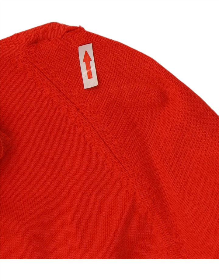 Pulover cardigan pentru femei Zara UK 12, bumbac roșu mediu