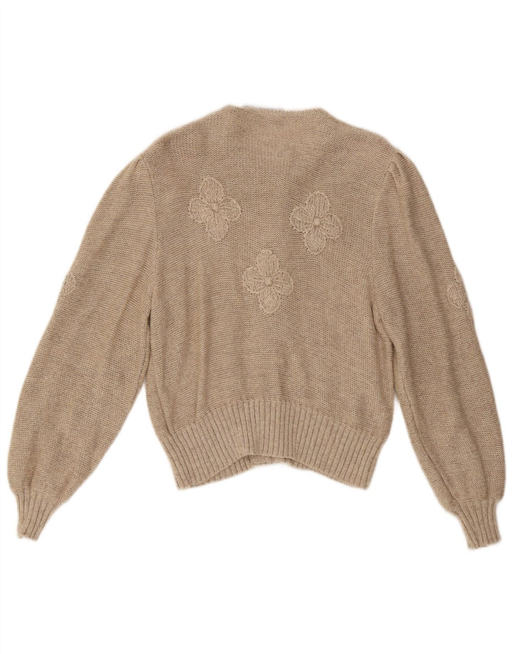 Pulover cardigan pentru femei Stapf UK 12 Medium Bej Floral