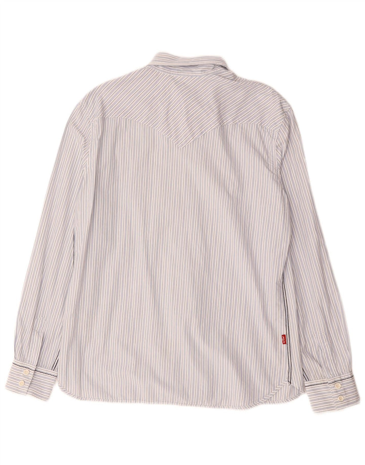 Cămașă Levi's pentru bărbați, bumbac cu dungi albastre medii