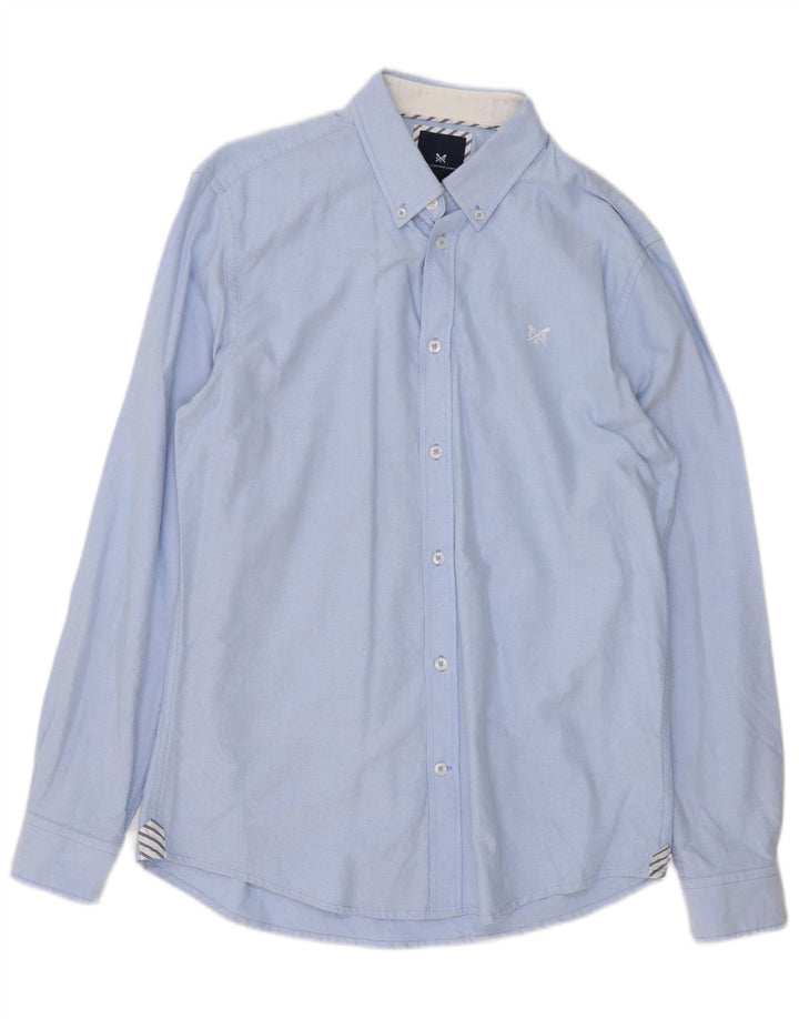 CREW CLOTHING Cămașă Slim Fit pentru bărbați Bumbac albastru mediu