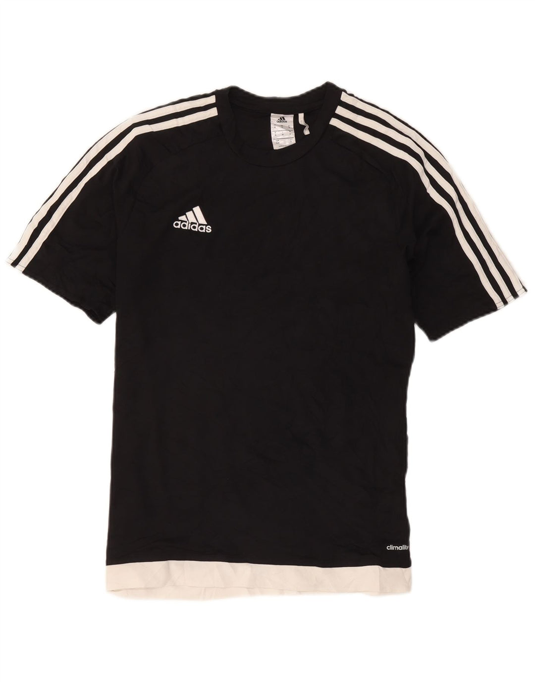 Tricou Adidas Climalite pentru bărbați Top Mediu Negru Poliester Colorblock