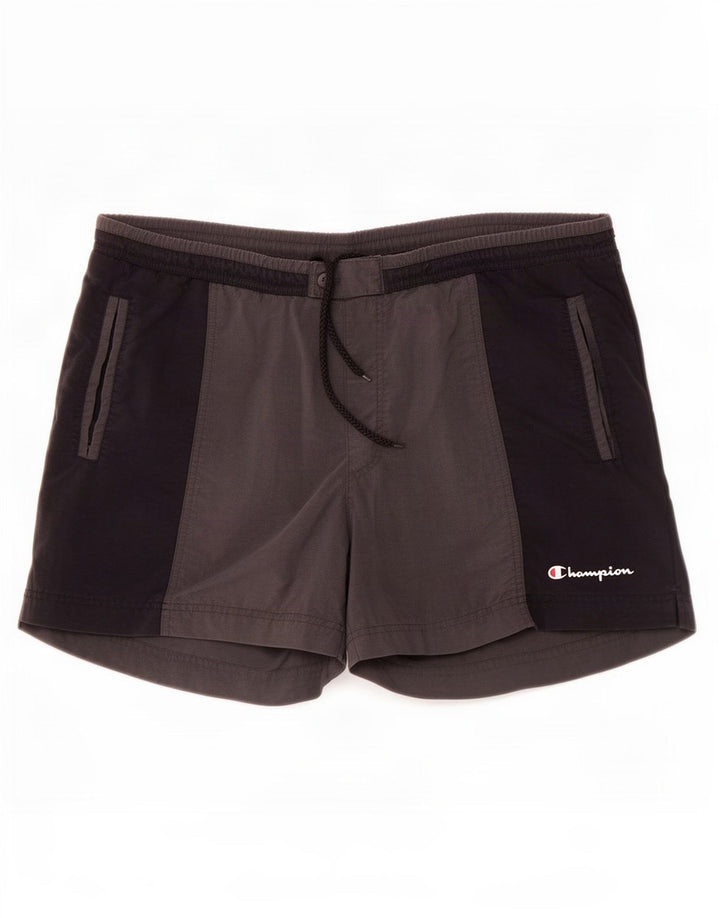 Pantaloni scurți de înot Champion pentru bărbați, gri mediu, color block