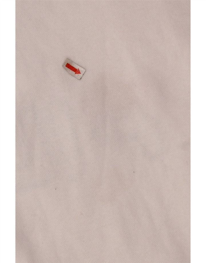 Pulover pentru femei FILA, cu grafic, cu fermoar, cu gât, UK 16, mare, alb, bumbac