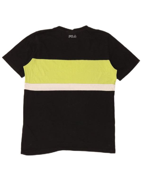 Vesta cu grafica pentru baieti Fila Top 15-16 ani bumbac negru color bloc