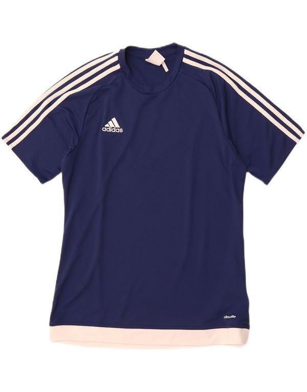 Tricou ADIDAS Climalite pentru bărbați Top Mediu Bleumarin Poliester Colorblock