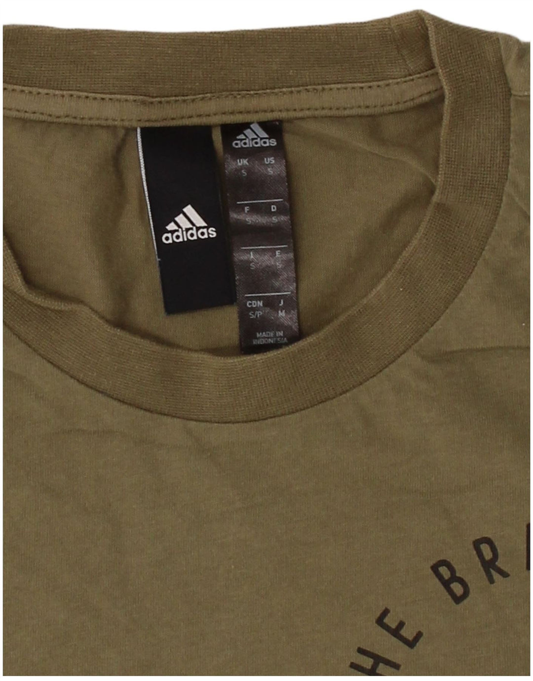 ADIDAS Mens Graphic T-Shirt Top Small Khaki