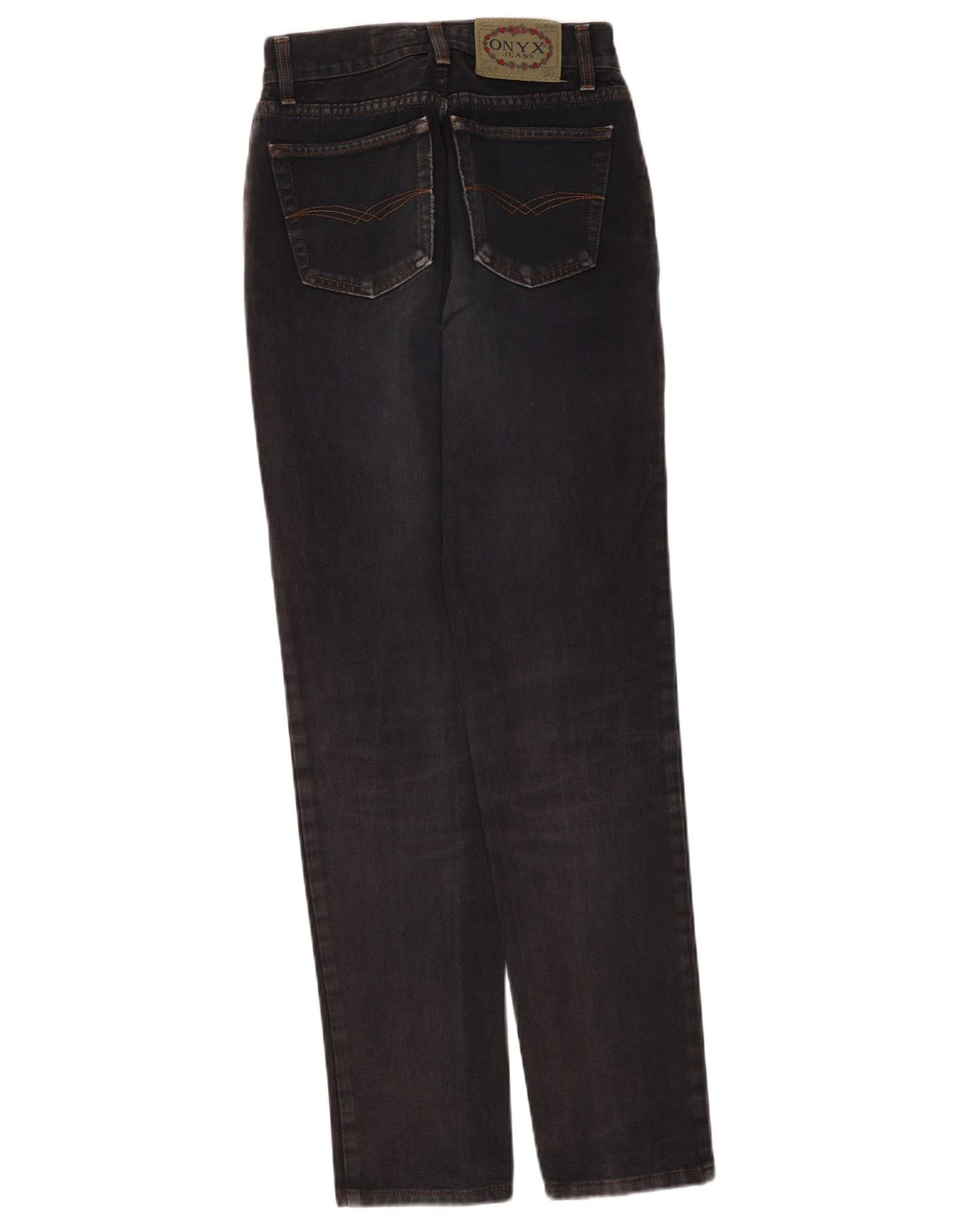 Blugi conici pentru femei Onyx W28 L31 bumbac negru