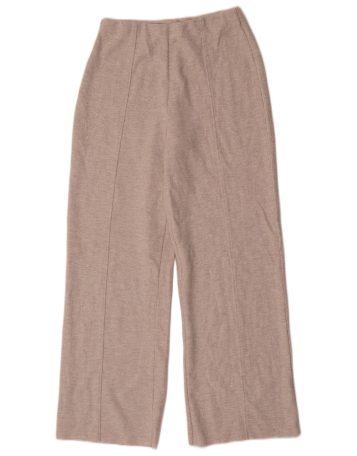 Pantaloni largi din tricot pentru femei Zara Mici L28 L30 Poliester gri