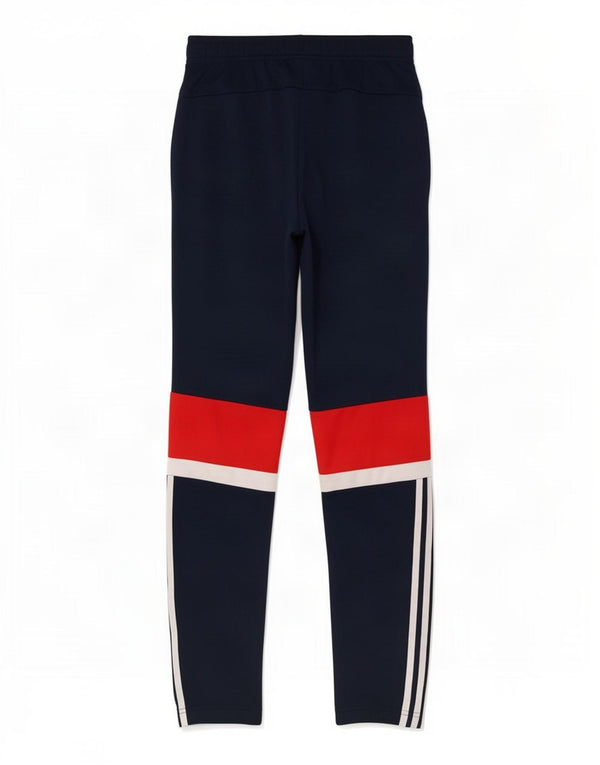 Adidas Boys Tracksuit Trousers 13-14 Years Navy Blue Colourblock Polyester